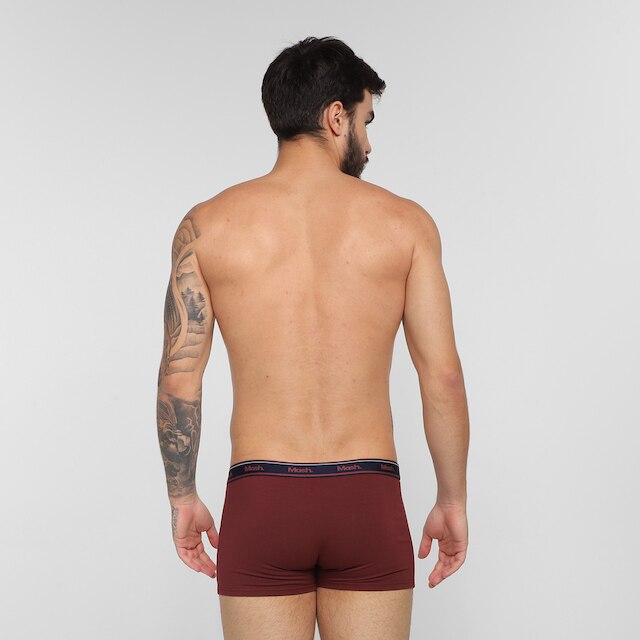 Kit Cueca Boxer Mash Cotton Elástico 10 Peças