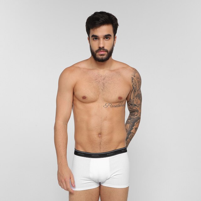 Kit Cueca Boxer Mash Cotton Elástico 10 Peças