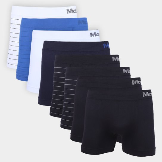 Kit Cueca Boxer Mash Listrada Masculina 8 Peças - Colorido Menor preço em Kit Cueca Boxer Mash Listrada Masculina 8 Peças - Colorido