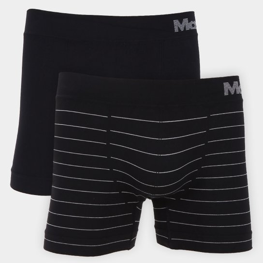 Kit Cueca Boxer Mash Microfibra Sem Costura 2 Peças