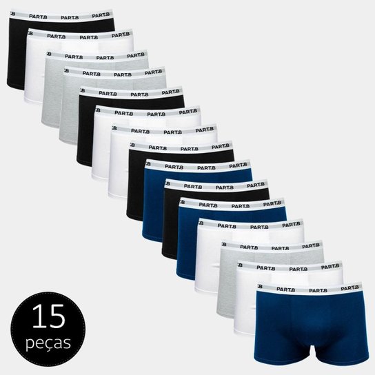 Kit Cueca Boxer Part.B Soft 15 Peças Sortidas - Branco+Azul é ruim? Kit Cueca Boxer Part.B Soft 15 Peças Sortidas - Branco+Azul é boa?