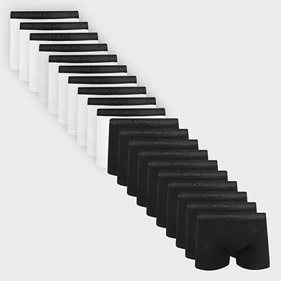 Kit Cueca Boxer Underwear 20 Peças - Masculino