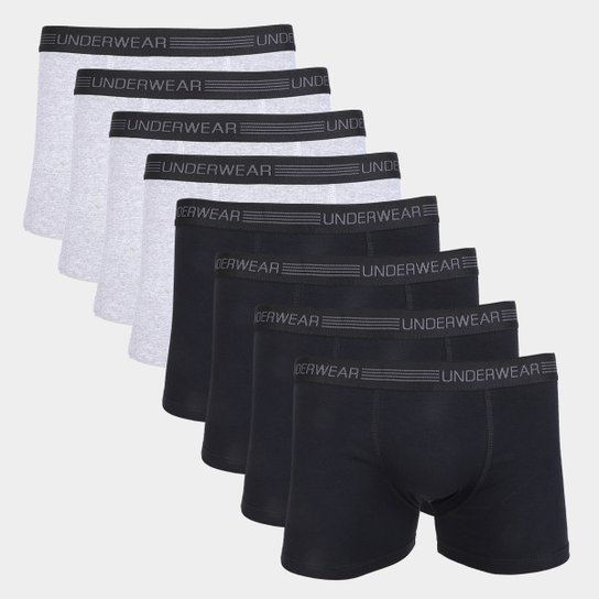 Kit Cueca Boxer Underwear C/ 8 Peças - Preto+Cinza é ruim? Kit Cueca Boxer Underwear C/ 8 Peças - Preto+Cinza é boa?