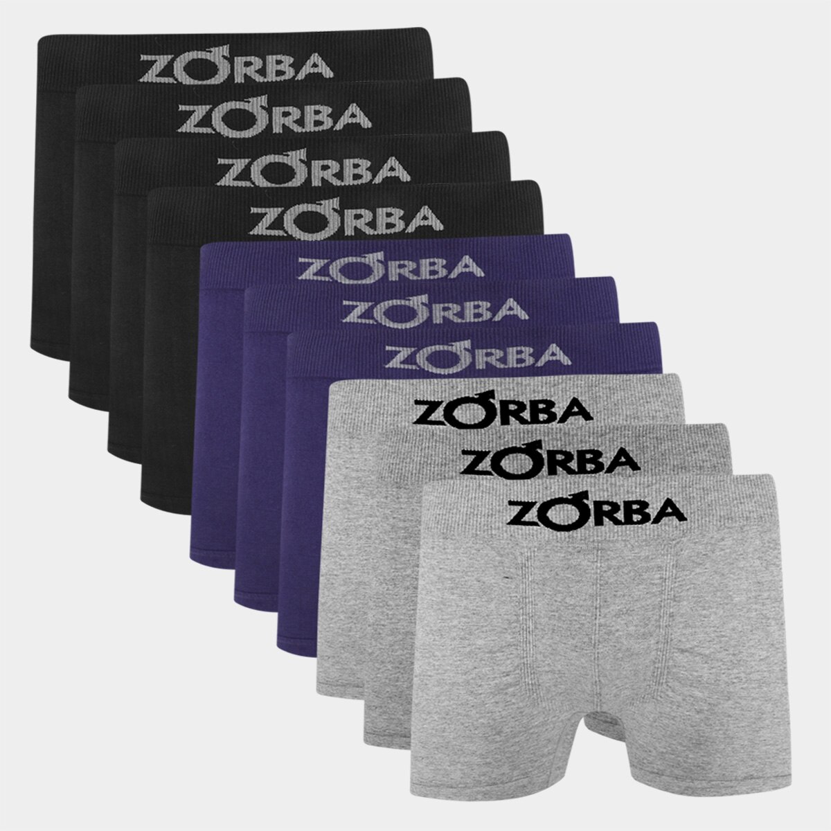 Kit Cueca Boxer Zorba Seamless 10 Peças Menor preço em Kit Cueca Boxer Zorba Seamless 10 Peças