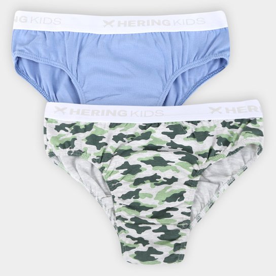 Kit Cueca Infantil Hering Kids C/ 2 Peças - Verde+Azul Menor preço em Kit Cueca Infantil Hering Kids C/ 2 Peças - Verde+Azul
