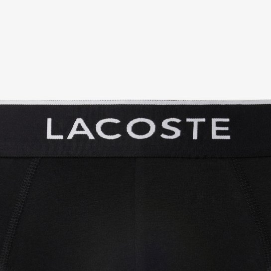 Kit Cueca Lacoste Briefs Lisas de Algodão - 3 Peças