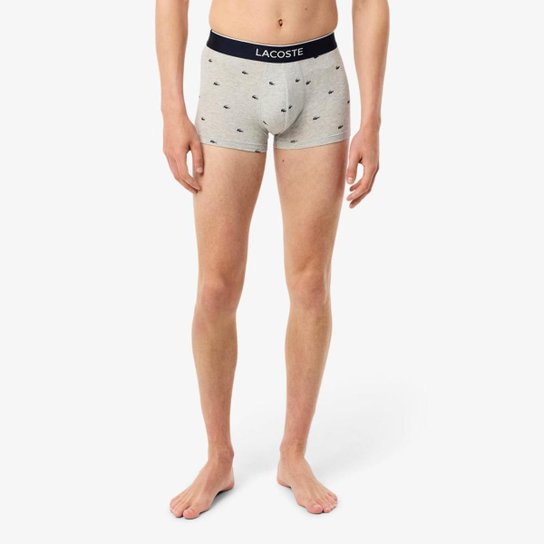 Kit Cueca Lacoste Trunk Stretch Estampadas - 3 Peças