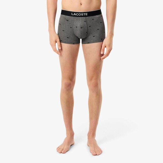 Kit Cueca Lacoste Trunk Stretch Estampadas - 3 Peças
