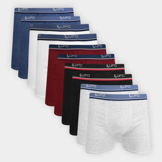 Kit Cueca Lupo Boxer 10 Peças - Branco+Preto é boa?