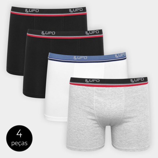 Kit Cueca Lupo Boxer 4 Peças - Preto+Branco é ruim? Kit Cueca Lupo Boxer 4 Peças - Preto+Branco é boa?