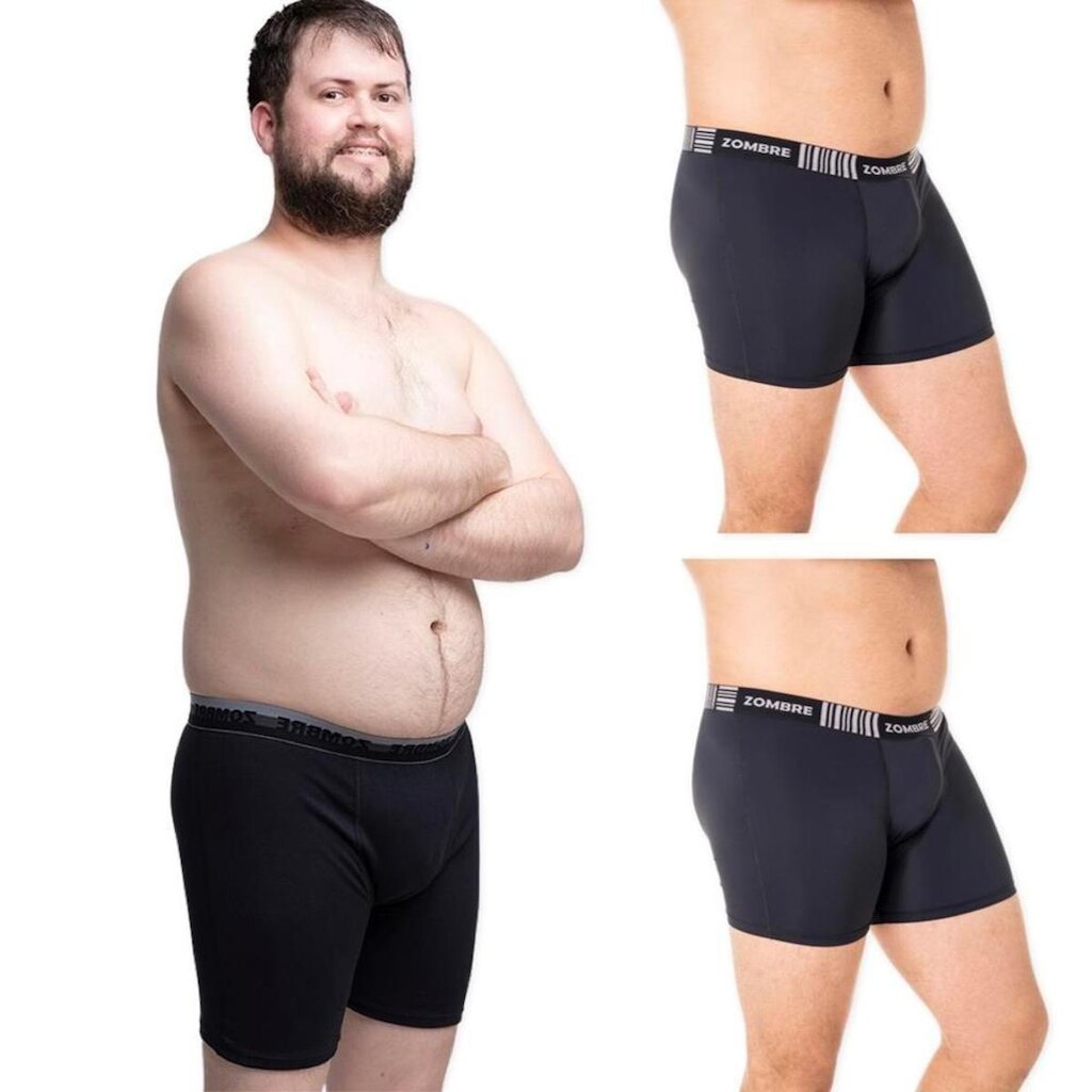 Kit Cueca Plus Size Masculina 3 Peças Lisa Elástico Macia