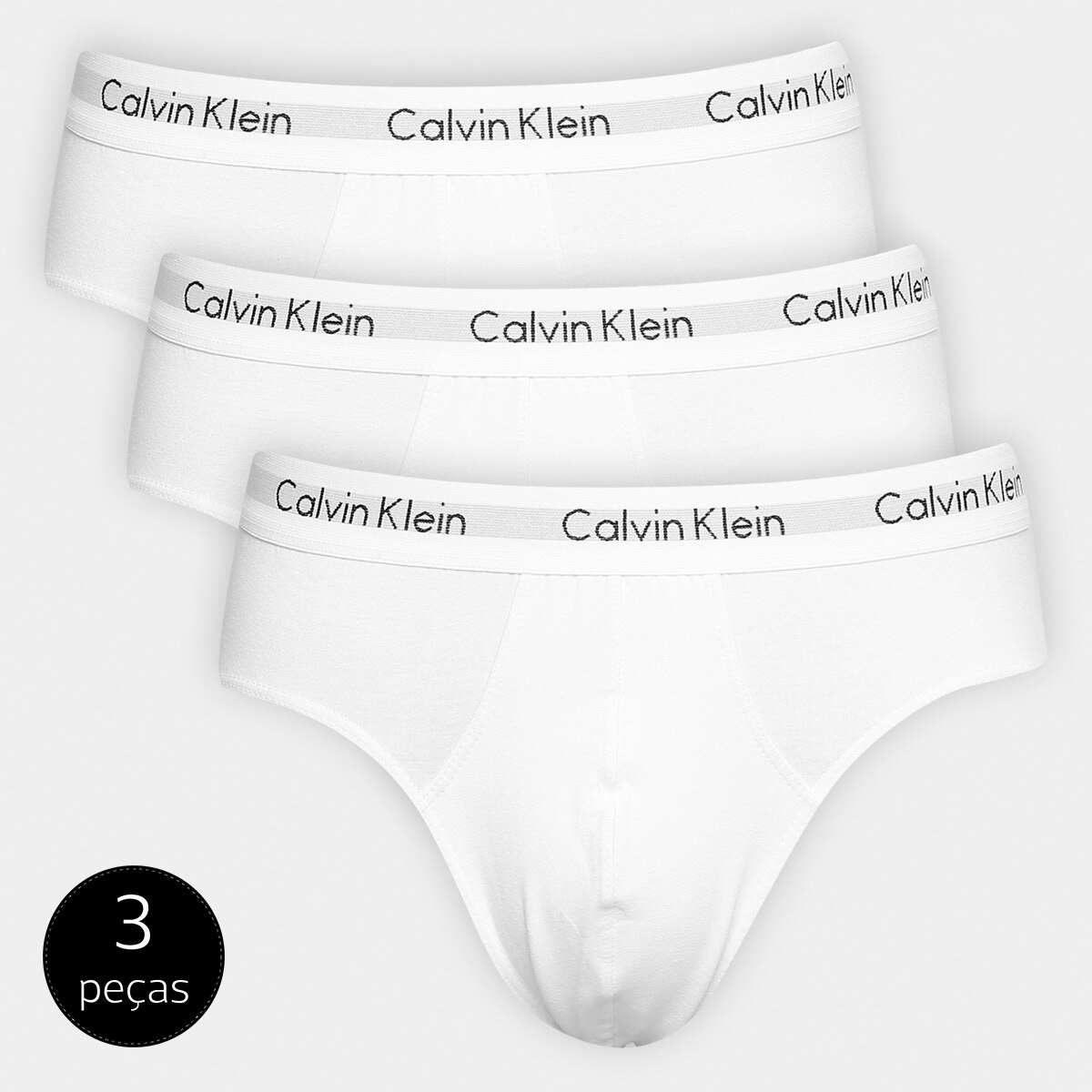 Kit Cueca Slip Calvin Klein 3 Peças Menor preço em Kit Cueca Slip Calvin Klein 3 Peças