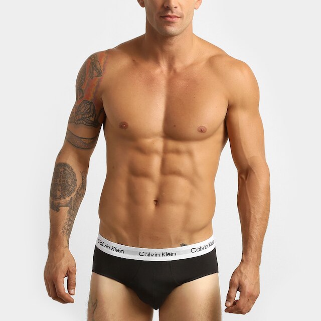 Kit Cueca Slip Calvin Klein 3 Peças