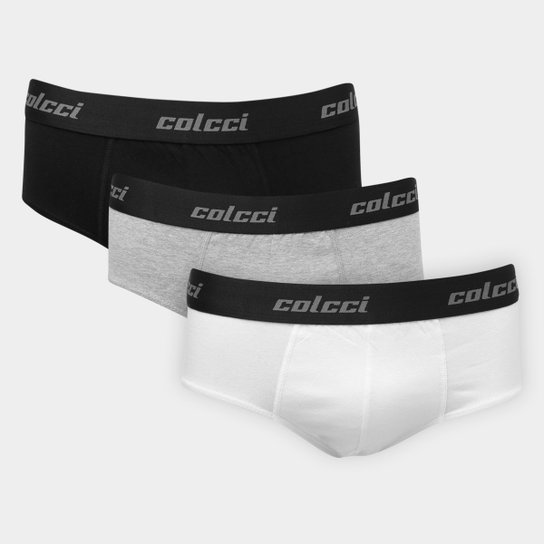Menor preço em Kit Cueca Slip Colcci 3 Peças - Marinho+Preto