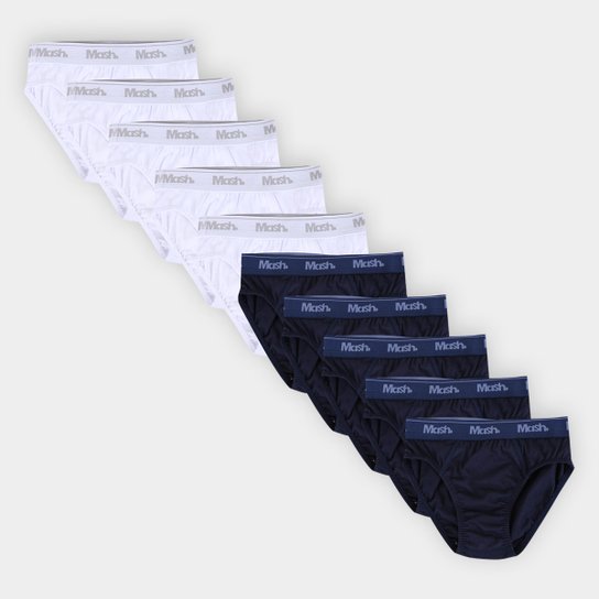 Kit Cueca Slip Infantil Mash C/ 10 Peças - Marinho+Branco é ruim? Kit Cueca Slip Infantil Mash C/ 10 Peças - Marinho+Branco é boa?