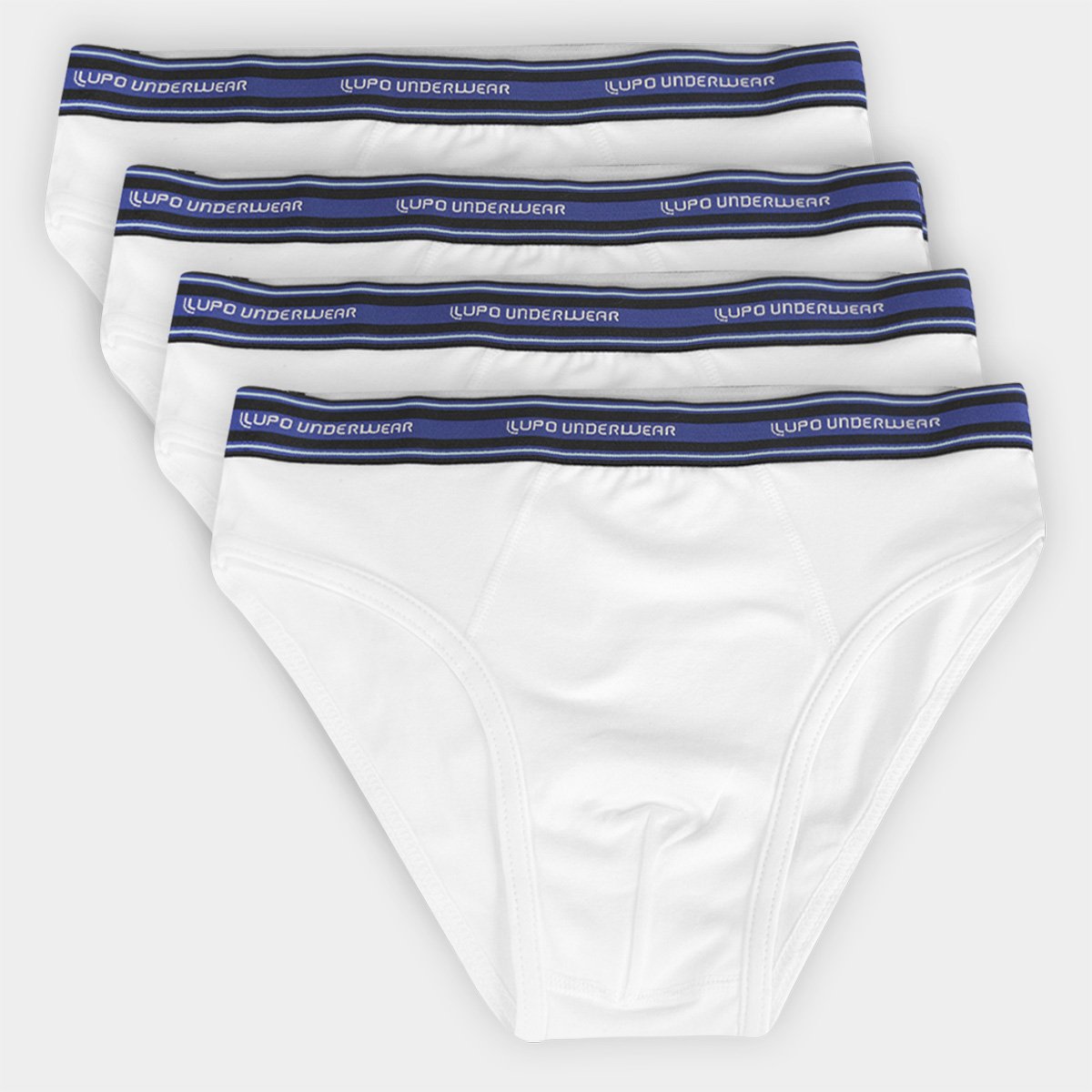 Kit Cueca Slip Lupo Algodão 4 Peças Menor preço em Kit Cueca Slip Lupo Algodão 4 Peças