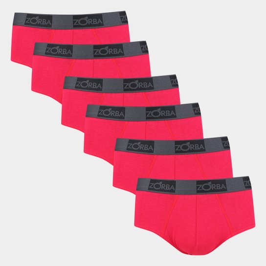 Kit Cueca Slip Zorba Lisas Confort Com 6 Peças - Vermelho é ruim? Kit Cueca Slip Zorba Lisas Confort Com 6 Peças - Vermelho é boa?