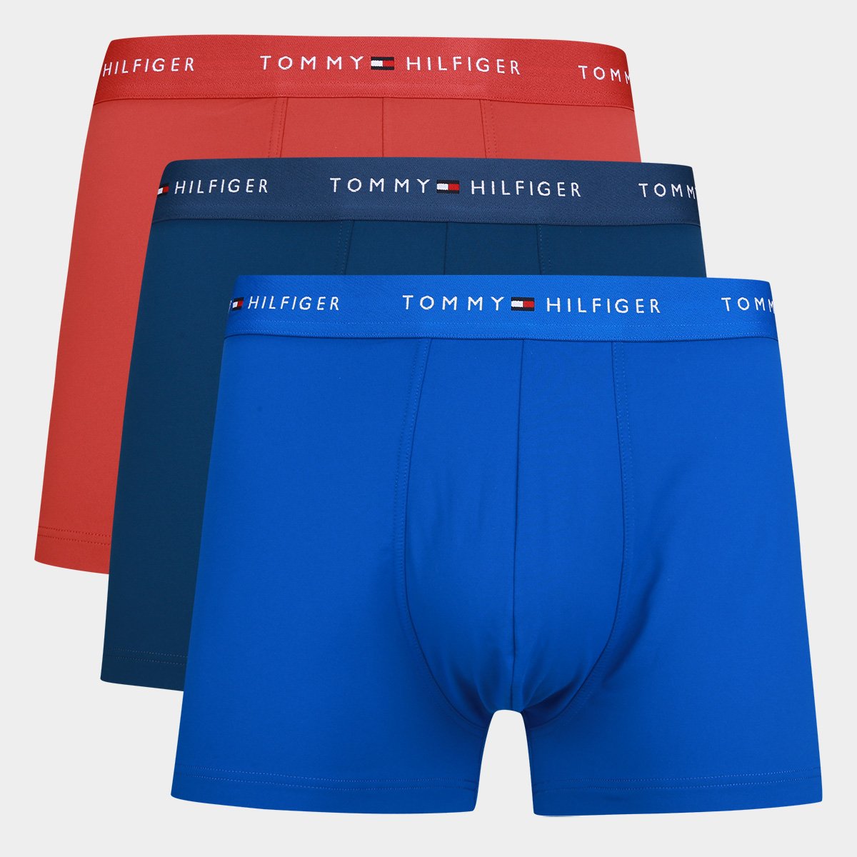 Kit Cueca Tommy Hilfiger C 3 Pares Azul Vermelho