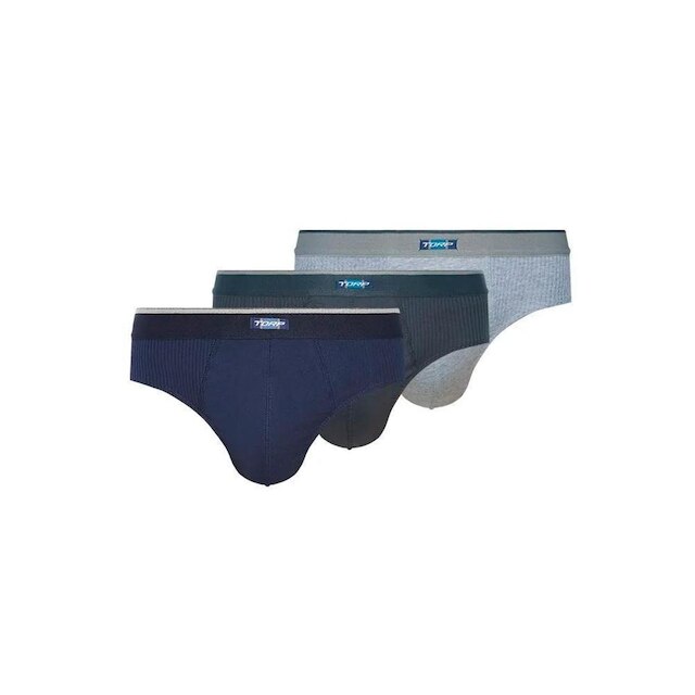 Kit Cueca Torp Slip Basica Algodao - 3 Unidades - Ref 7008