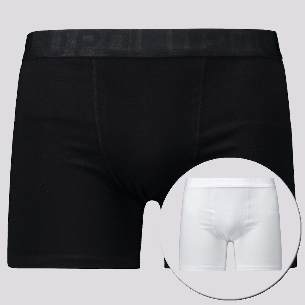 Kit de 2 Cuecas Boxer Cotton Lupo Branca e Preta