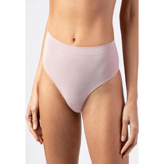 Kit De 3 Calcinhas Cintura Alta Liz Lingerie - Ref. 70220 - Rosa Claro Menor preço em Kit De 3 Calcinhas Cintura Alta Liz Lingerie - Ref. 70220 - Rosa Claro