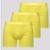 Kit de 3 Cuecas Boxer Lupo Elastic Soft Amarela - Amarelo