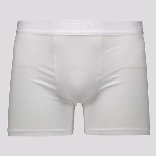 Kit de 3 Cuecas Boxer Lupo Elastic Soft Branca