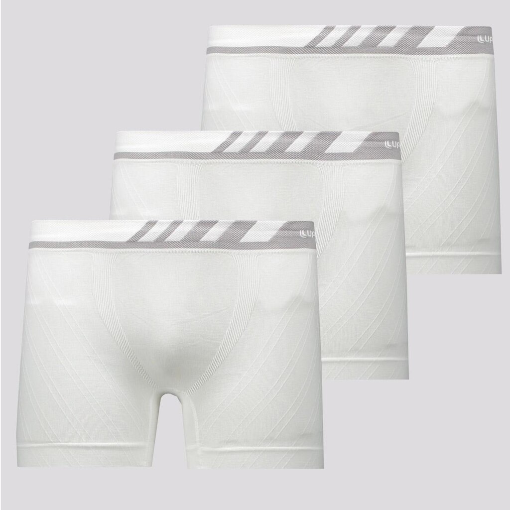 Kit de 3 Cuecas Boxer Lupo Especial Microfibra Branca