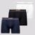 Kit de 3 Cuecas Boxer Lupo Microfibra Seamless Sortidas - Preto