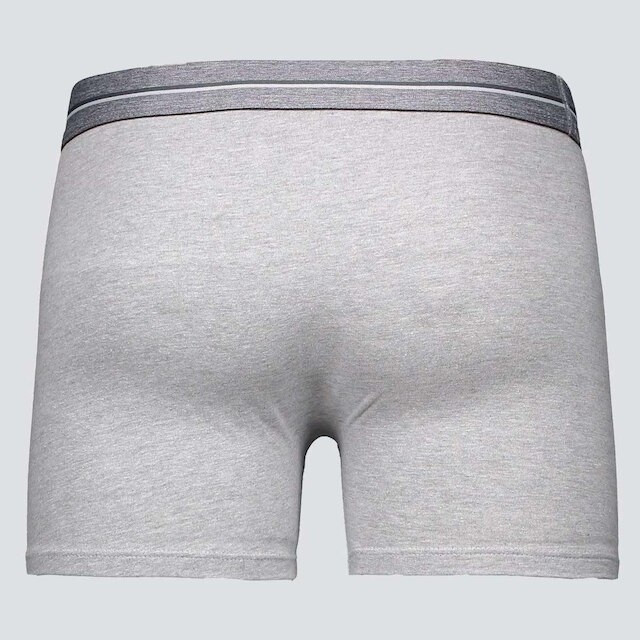 Kit de 4 Cuecas Boxer Lupo Anatomic Shape Preta e Cinza Mescla