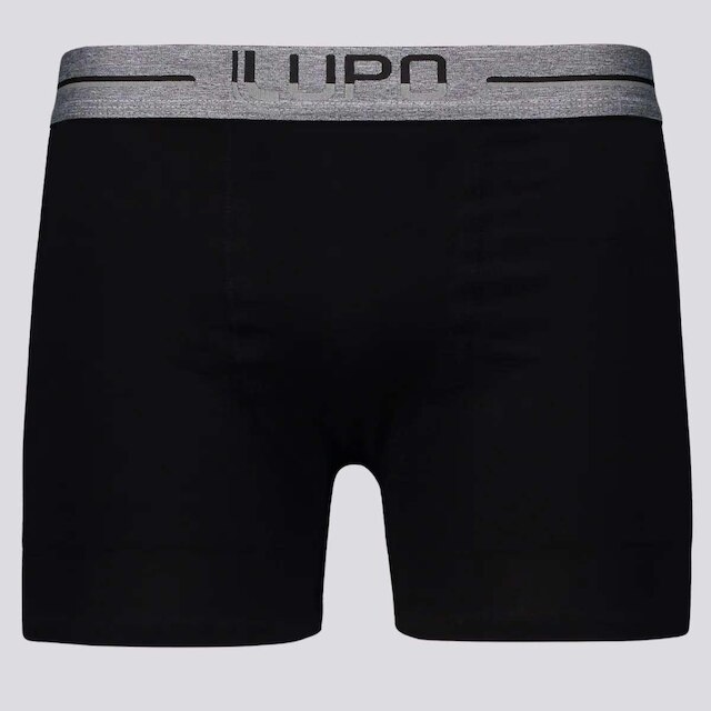 Kit de 9 Cuecas Boxer Lupo Anatomic Shape Preta e Cinza