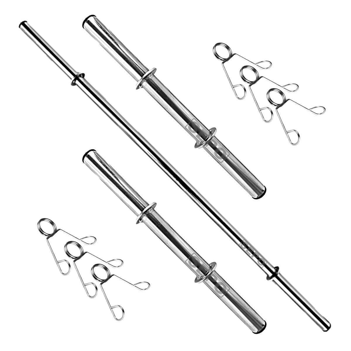 Kit de Barras Ocas para Halteres e Supino 40cm e 120cm com Presilhas Menor preço em Kit de Barras Ocas para Halteres e Supino 40cm e 120cm com Presilhas