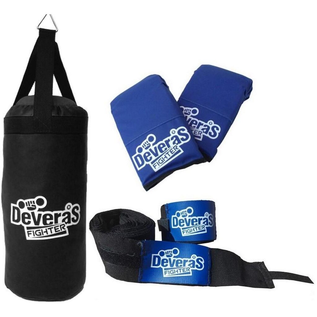 Kit de boxe infantil com saco de pancadas infantil + bandagem para boxe e muay thai - kit infantil