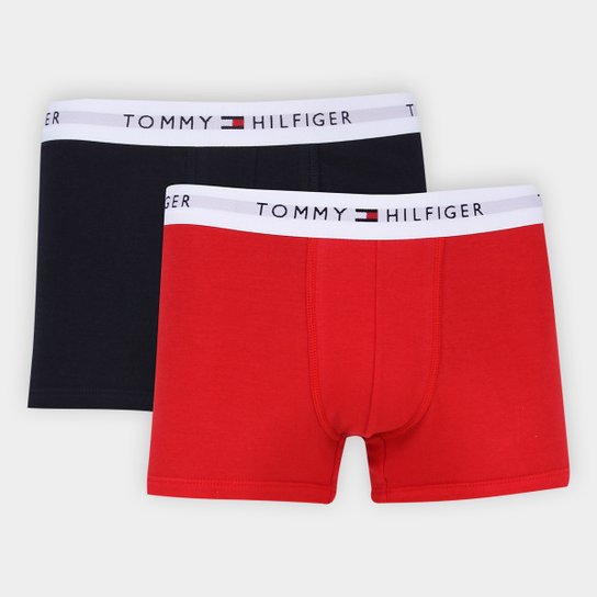 Kit de Cueca Boxer Tommy Hilfiger Brief 2 peças - Vermelho Menor preço em Kit de Cueca Boxer Tommy Hilfiger Brief 2 peças - Vermelho