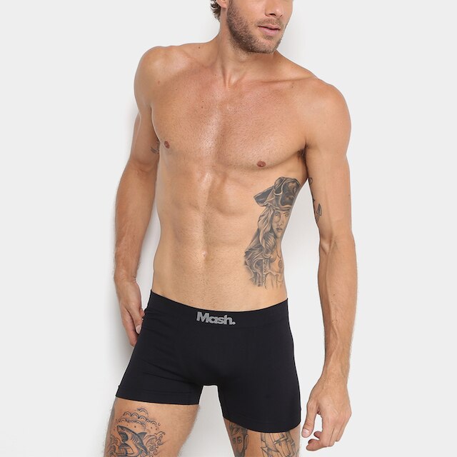Kit de Cuecas Boxer Mash Sem Costura 2 Peças