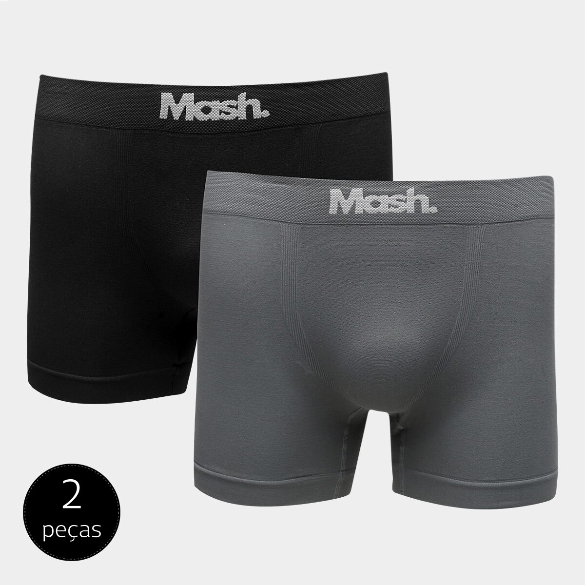 Kit de Cuecas Boxer Mash Sem Costura 2 Peças Menor preço em Kit de Cuecas Boxer Mash Sem Costura 2 Peças