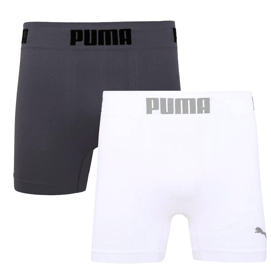 Kit de Cuecas Boxer sem Costura Puma com 2 Unidades
