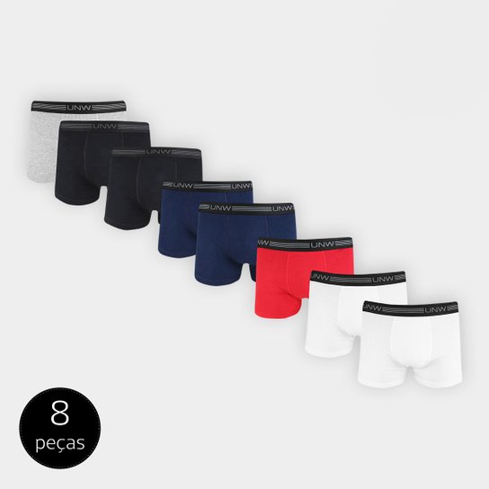 Kit de Cuecas Boxer UNW Básica 8 Peças - Preto+Marinho é ruim? Kit de Cuecas Boxer UNW Básica 8 Peças - Preto+Marinho é boa?