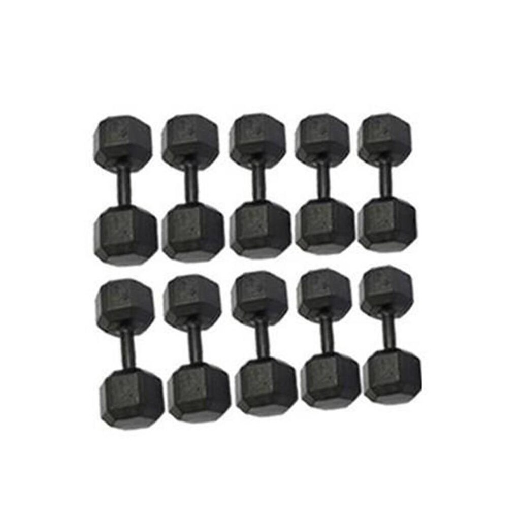 Kit de Dumbells Sextavado   Pares de 12 a 20 Kg