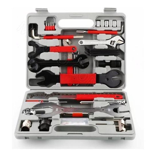 Kit De Ferramentas Bike 44 Peças Com Maleta - Cinza Menor preço em Kit De Ferramentas Bike 44 Peças Com Maleta - Cinza