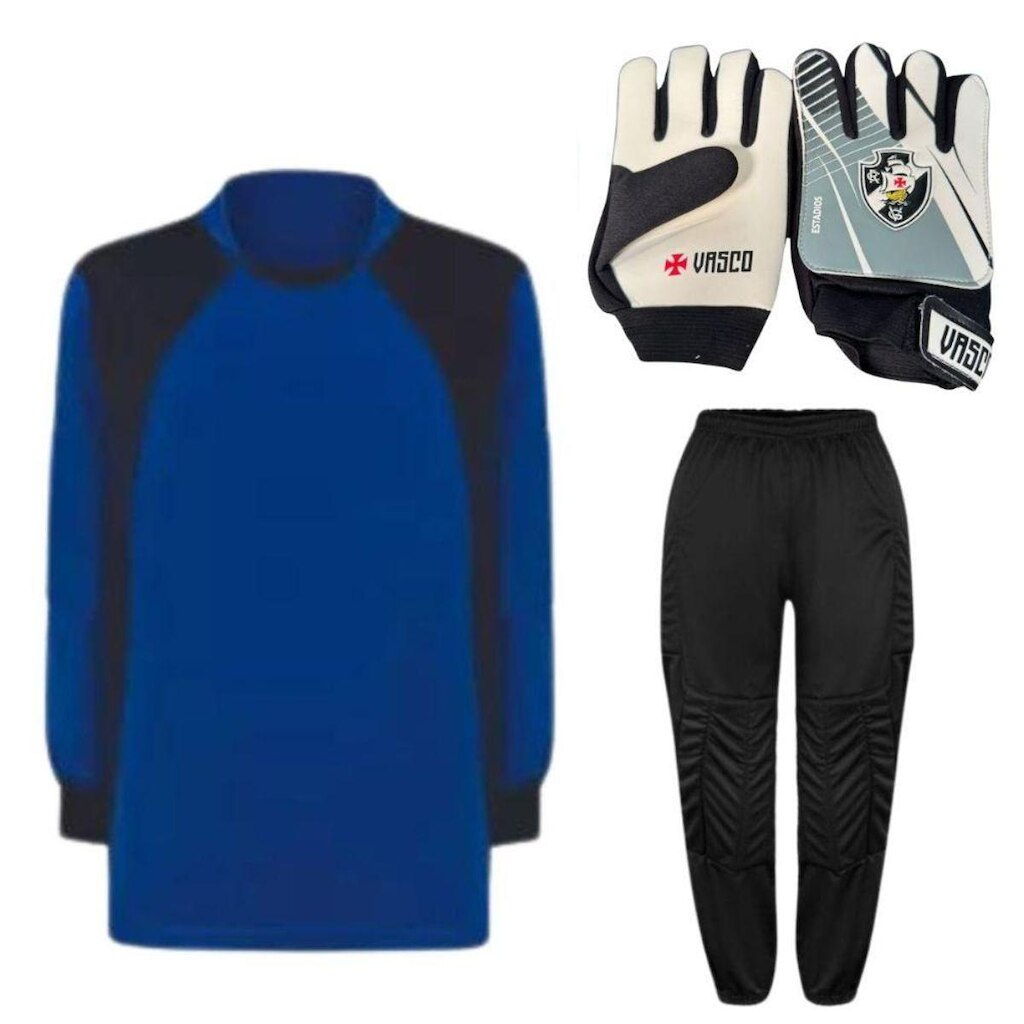 Kit De Goleiro TRB + Luva De Goleiro Infantil Vasco DRB Goalkeeper