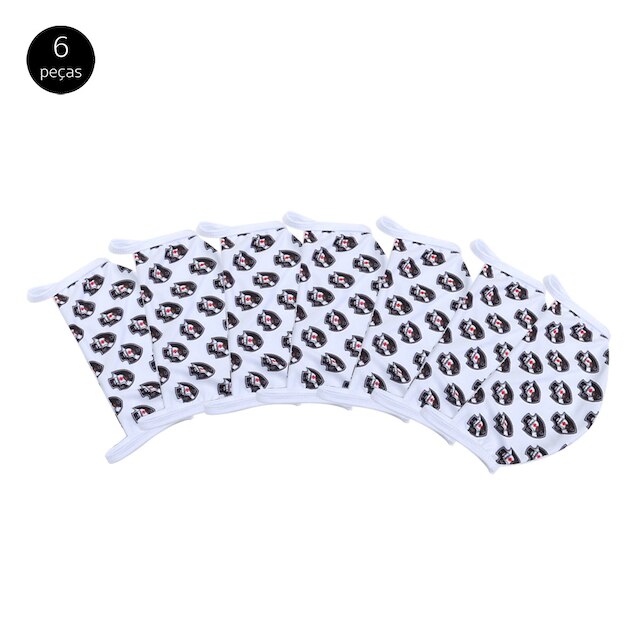Kit de Máscaras de Proteção Vasco da Gama Caravelas Laváveis - 6 Unid - Branco é boa?