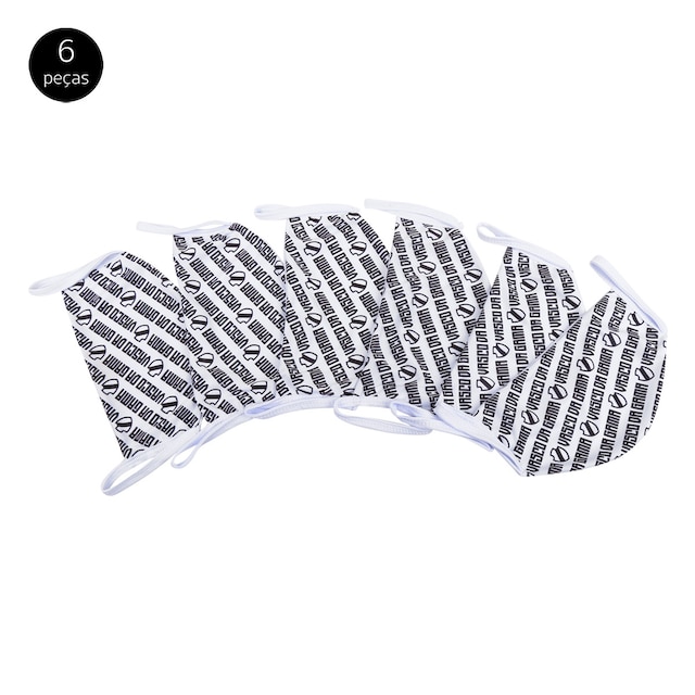 Kit de Máscaras de Proteção Vasco da Gama Laváveis - 6 Unid - Branco Menor preço em Kit de Máscaras de Proteção Vasco da Gama Laváveis - 6 Unid - Branco