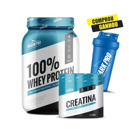 KIT DEFINIÇÃO MUSCULAR: 100% PURE WHEY POTE 900G SHARK PRO + CREATINA PURA 300G + COPO. Menor preço em KIT DEFINIÇÃO MUSCULAR: 100% PURE WHEY POTE 900G SHARK PRO + CREATINA PURA 300G + COPO.