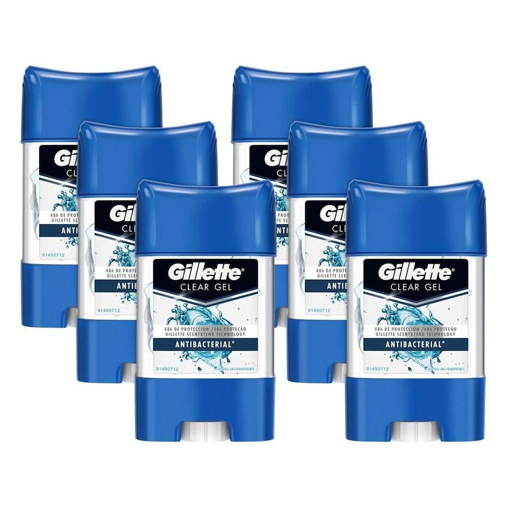 Kit Desodorante Gillette Antibacterial Roll On Gel