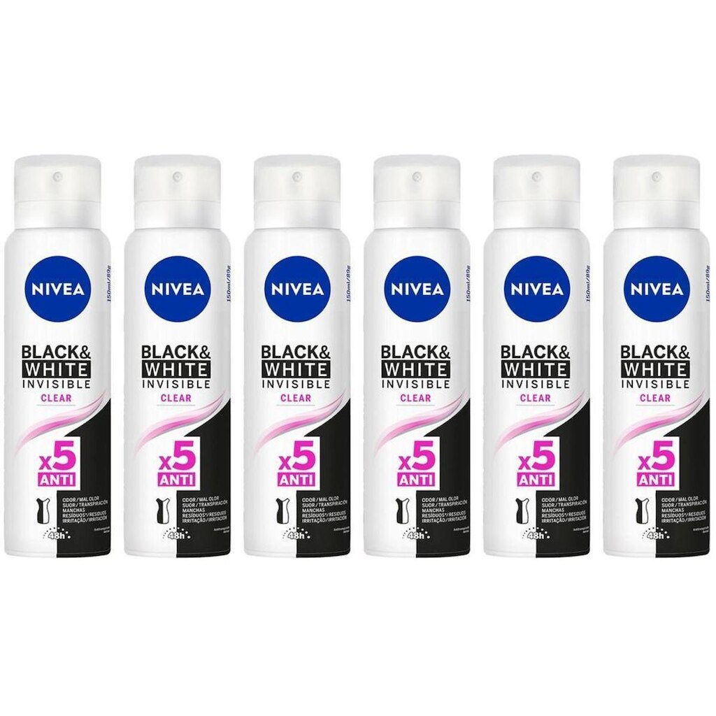 Kit Desodorante Nivea 6 Unidades Invisible