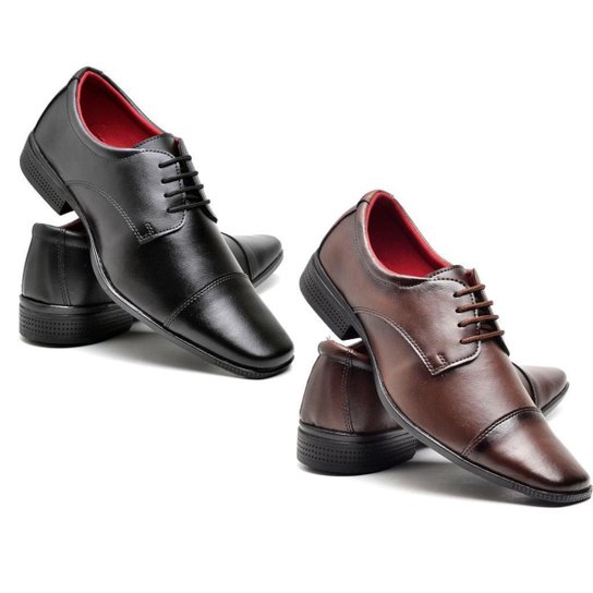 Kit Dois Pares de Sapato Social Masculino Preto e Marrom Top Flex - Preto+Marrom é ruim? Kit Dois Pares de Sapato Social Masculino Preto e Marrom Top Flex - Preto+Marrom é boa?