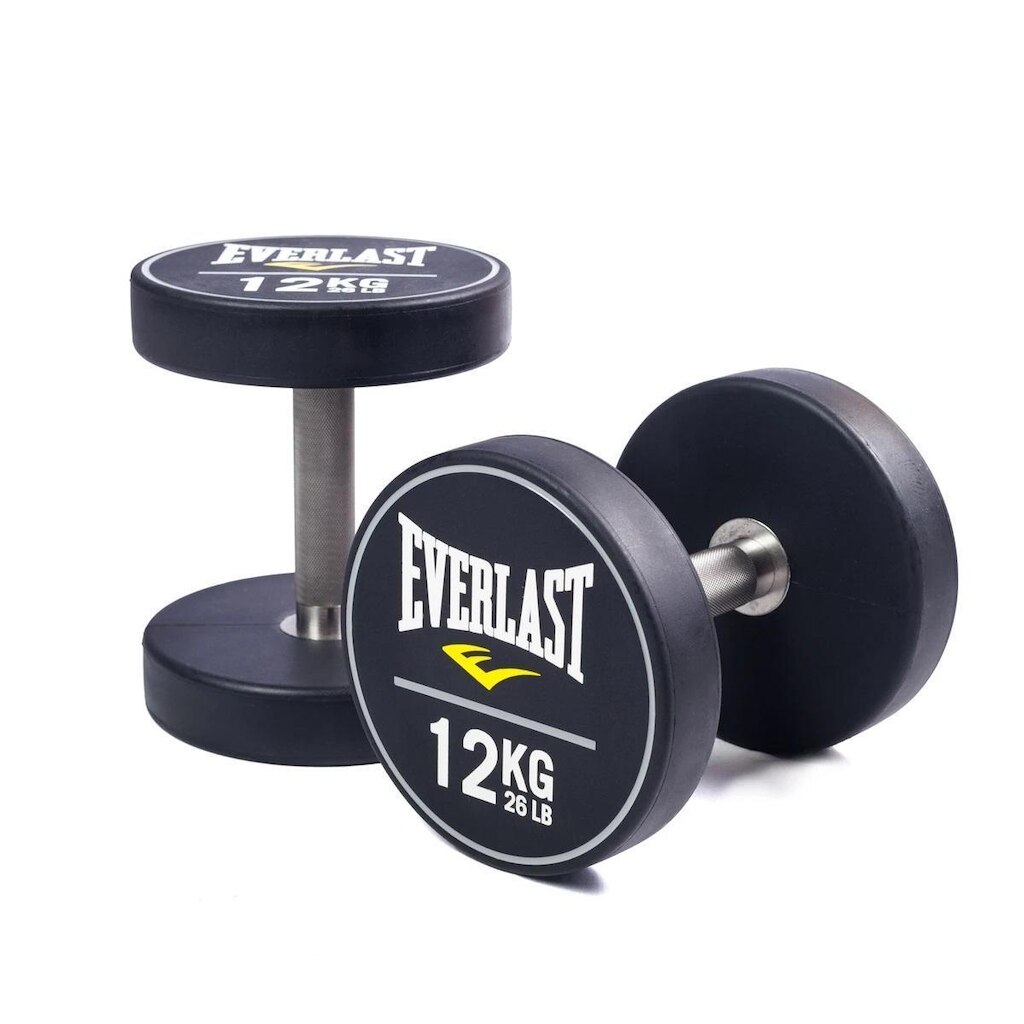 Kit Dumbbell PU Everlast Inox De 12kg - Par
