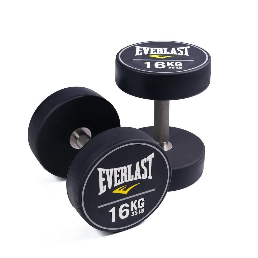 Kit Dumbbell PU Everlast Inox De 16kg - Par