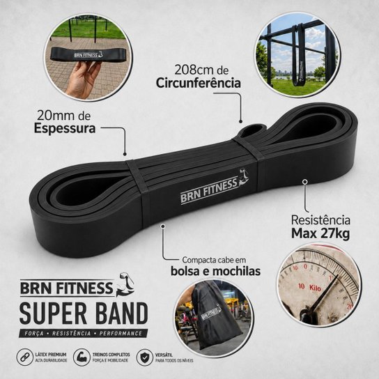 Kit Elástico Superband Pesado+Moderado Treinamento Funcional Academia Perna Gluteo Pilates